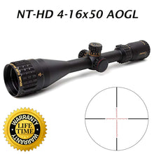 Load image into Gallery viewer, Sniper NT-HD 4-16X50 AOGL Scope with Red, Green Illuminated Reticle