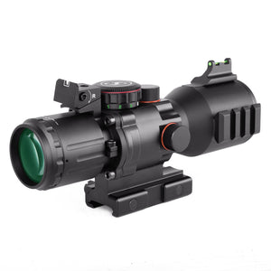 Sniper GII PM3.5X40 Prism Scope with Red, Green Illuminated Rapid Range Reticle