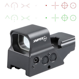 Sniper RD26 Holographic Reflex Sight QD Mount Quick Release with 8 Reticles Red and Green Dot Sight