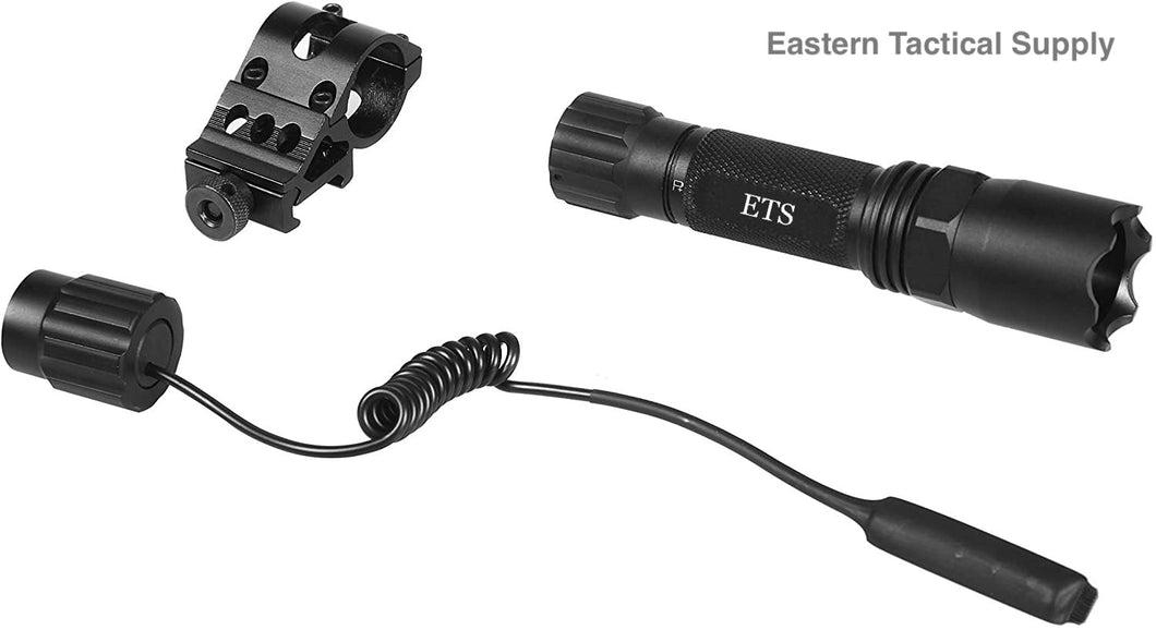Eastern Tactical Supply FL60 Flashlight 1000 Lumen LED Light with Picatinny Rail Mount