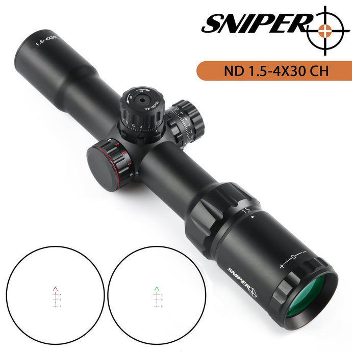 ND 1.5-4x30 Riflescope Reticle Illumination in Red, Green and Blue