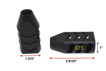Load image into Gallery viewer, AR15 .223 1/2&quot;x28 Tanker 50 Style Aluminum Muzzle Brake