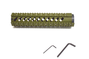 10'' Green Quad Rail Free Floating Mid Length Handguard Rail