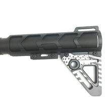 Load image into Gallery viewer, Black Anodized Aluminum Skeletonized Pistol Brace Stabilizer