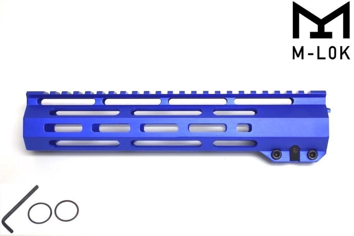 10'' Blue M-LOK Free Float Handguard Rail Ultra Lightweight for AR15