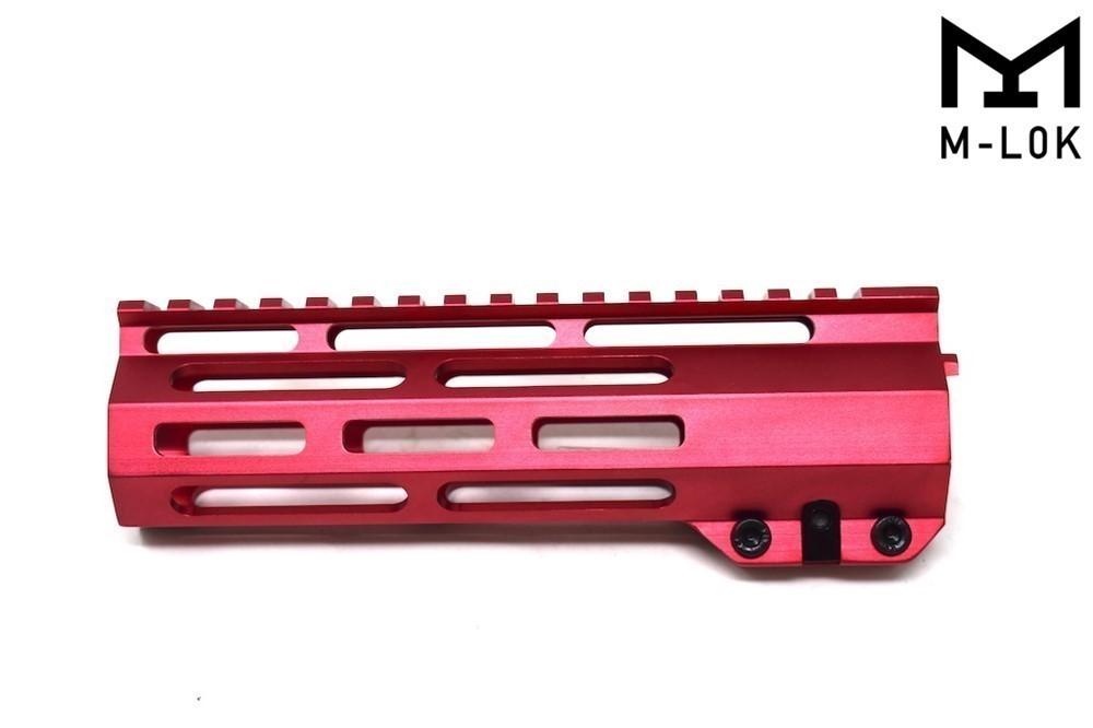 7'' Red M-LOK Free Float Handguard for AR15 pistol