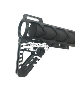 Black Anodized Aluminum Skeletonized Pistol Brace Stabilizer