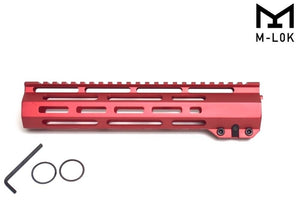10'' Red M-LOK Free Float Handguard Rail Ultra Lightweight for AR15