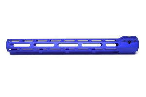 AR15 15'' Blue M-LOK Free Float Handguard with Blue Charging handle