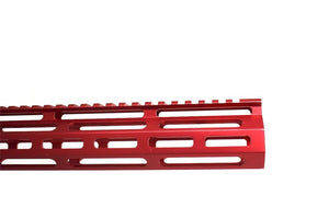 AR15 12'' Red M-LOK Free Float Handguard