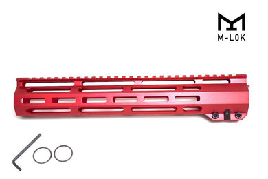 AR15 12'' Red M-LOK Free Float Handguard