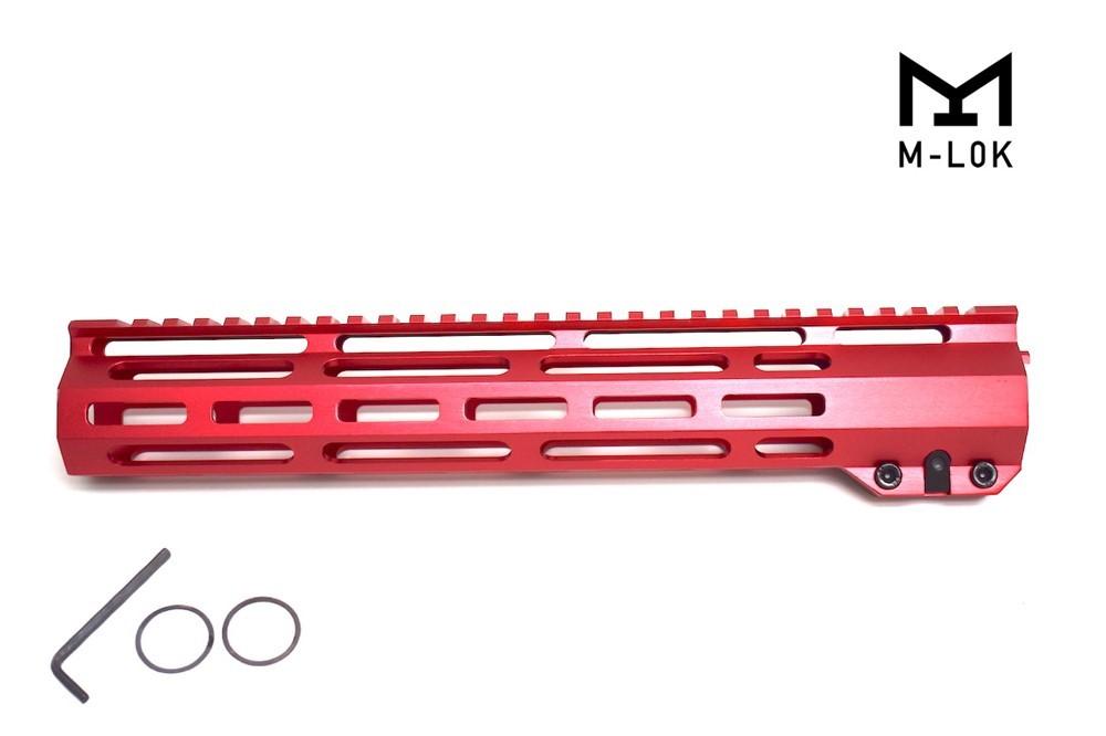 AR15 12'' Red M-LOK Free Float Handguard