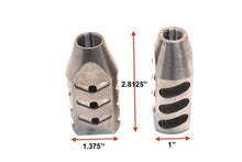 Load image into Gallery viewer, AR15 .223 1/2&quot;x28 Tanker 50 Style Stainless Steel Muzzle Brake