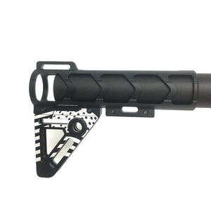 Black Anodized Aluminum Skeletonized Pistol Brace Stabilizer