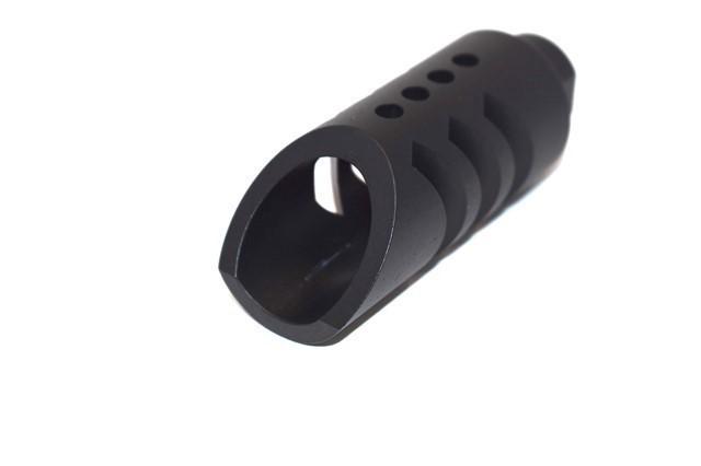 Snout Nose Style 308 5/8x24Muzzle Brake Slant Shark Gills with crush washer