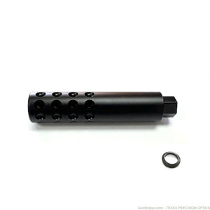 1/2x28 thread 5.5 inch extra long muzzle brake for .22LR/223/556 w/washer