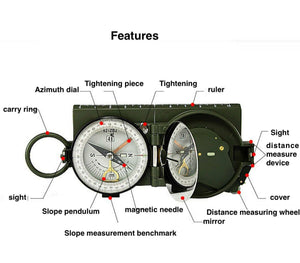 Military Compass Sighting Outdoor Camping Hiking Survival Marching